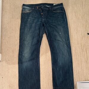 Diesel Dark Blue Straight Jeans